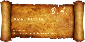 Burai Attila névjegykártya