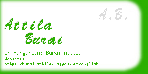 attila burai business card